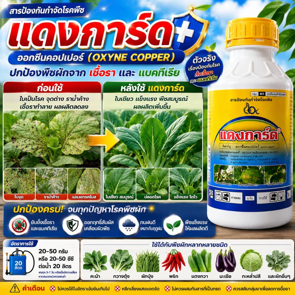 สารป้องกันกำจัดโรคพืชแคงการ์ด (ออกซีนคอปเปอร์) ขนาด 1 ลิตร